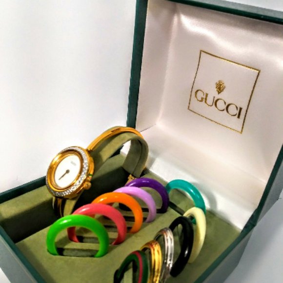 Retro vintage Gucci interchangeable Swiss watch with certificate of authenticity - Picture 2 of 7